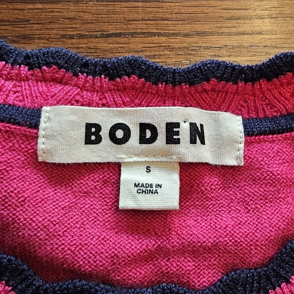 Boden 100% Wool Scalloped Cardigan Small - Picture 3 of 9
